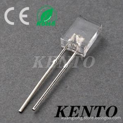 water clear lens 2*5*7 rectangular type red led diode